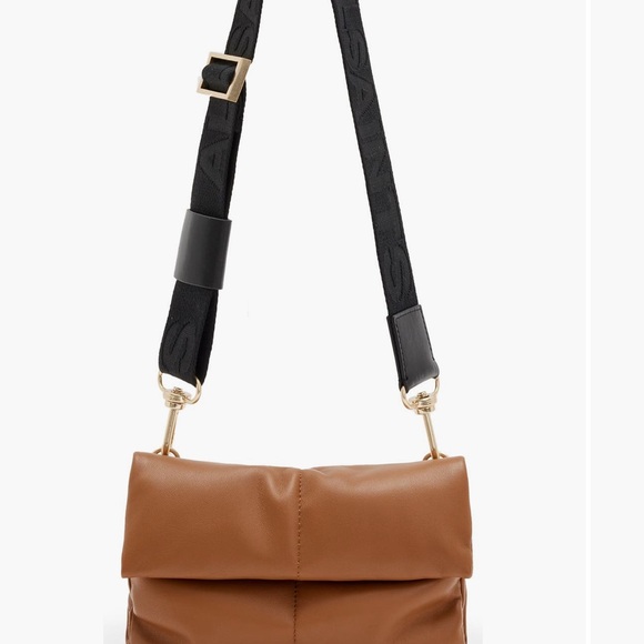 All Saints Brown and Black Crossbody Bag with Gold Hardware - Picture 1 of 10